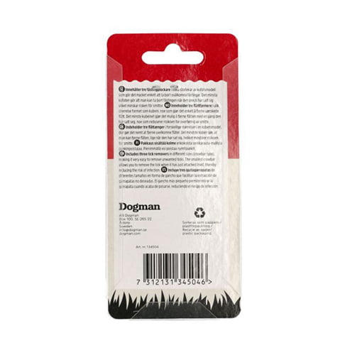 Dogman Flåttfjerner 3 størrelser i pakken