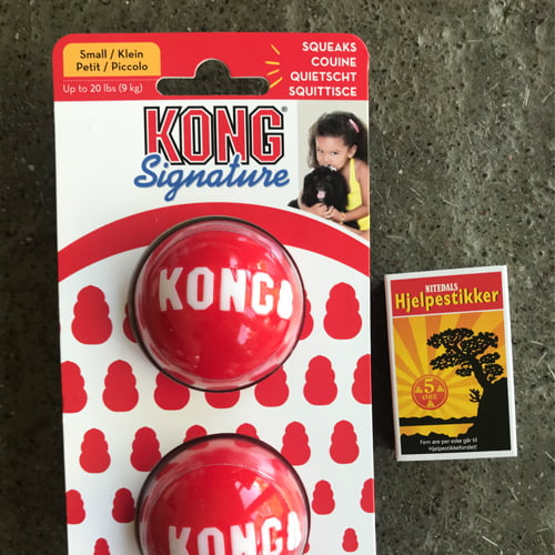 Ekstra solid ball til hund – KONG signature 2 pk.