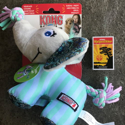 Søt hundeleke fra KONG – Knots Carnival Elephant