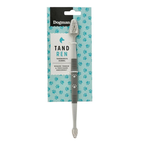 Tannbørste til hund - dobbel