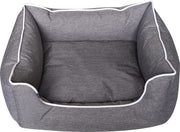 Buddy - rektangulær seng til hund grå/hvit