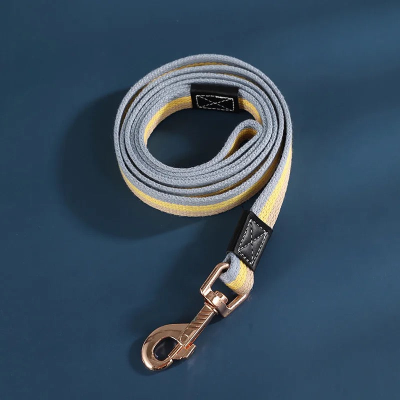 Hundebånd i nylon – 2 meter flerfarget kobbel
