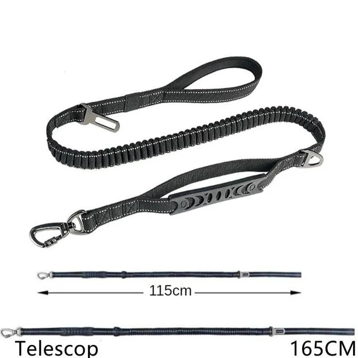 Kobbel med bilselefeste - Elastisk kobbel - Hundebånd - Hundevennen