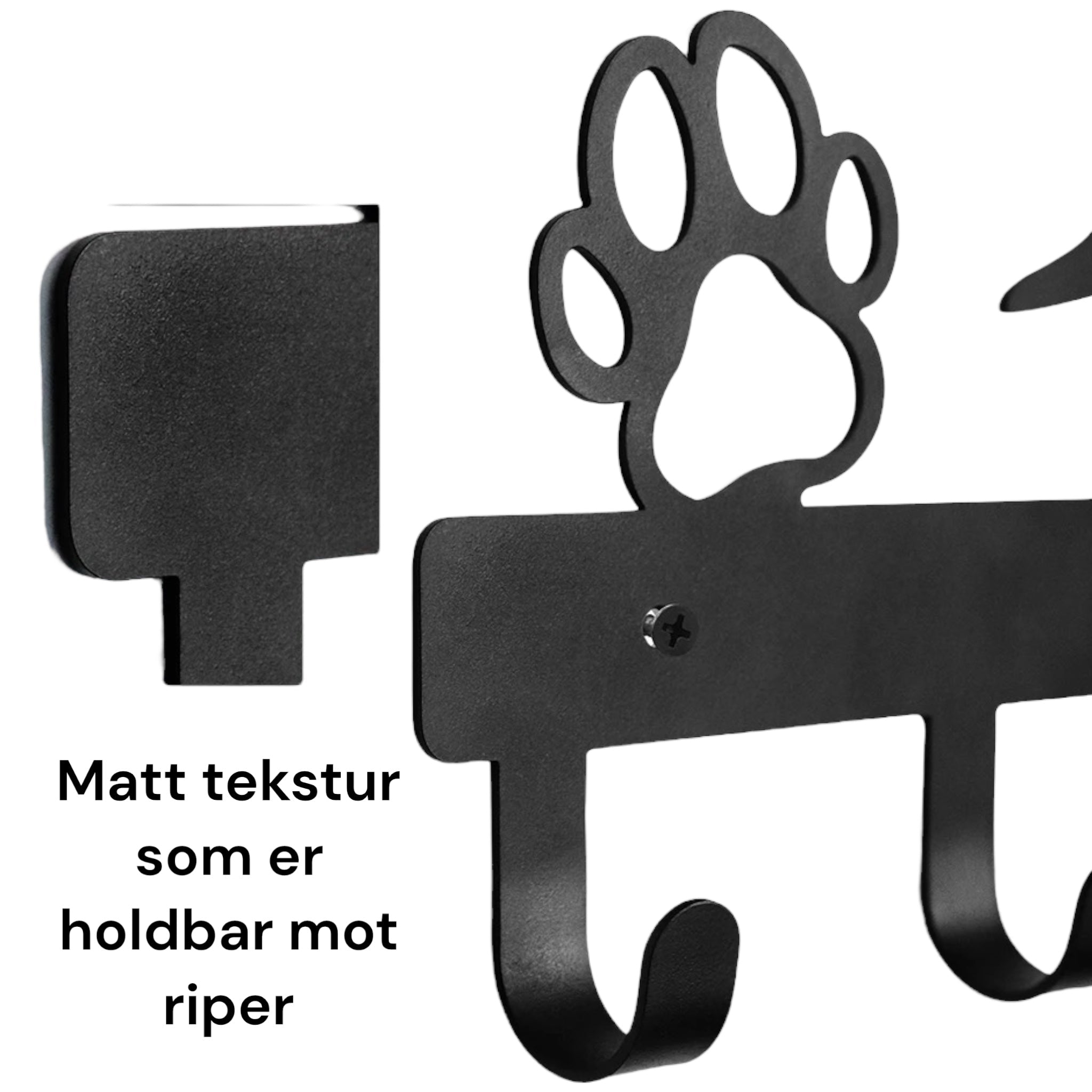 Knaggrekke til hundeutstyr – 5 kroker