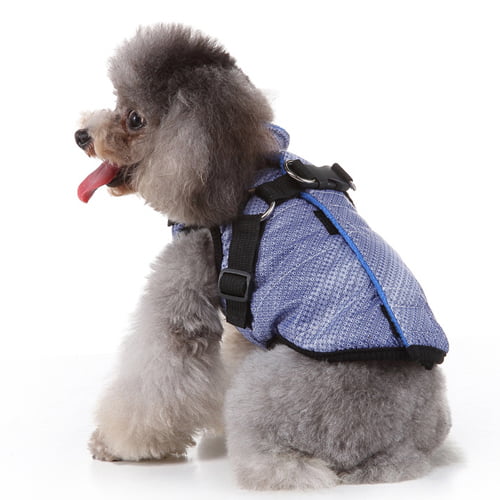 Dash vest med sele til hund - blå