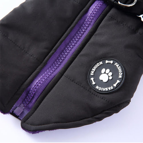 Fashion vest med sele til hund - Sort