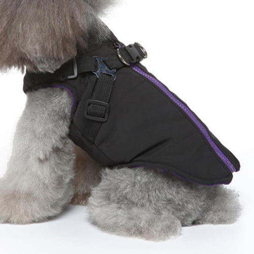 Fashion vest med sele til hund - Sort