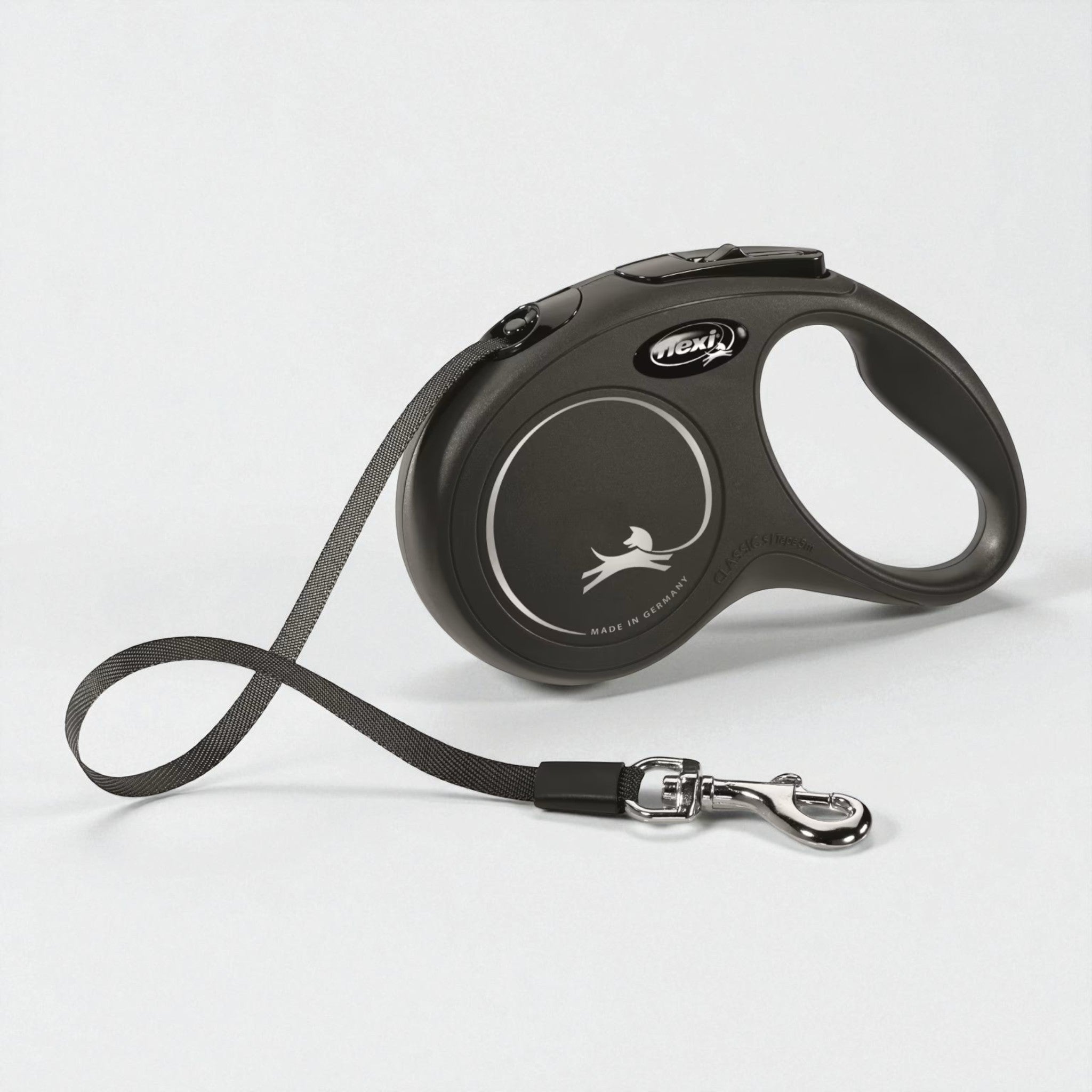 Flexi Classic Compact M rullekobbel 5 m – sort kobbel til hund