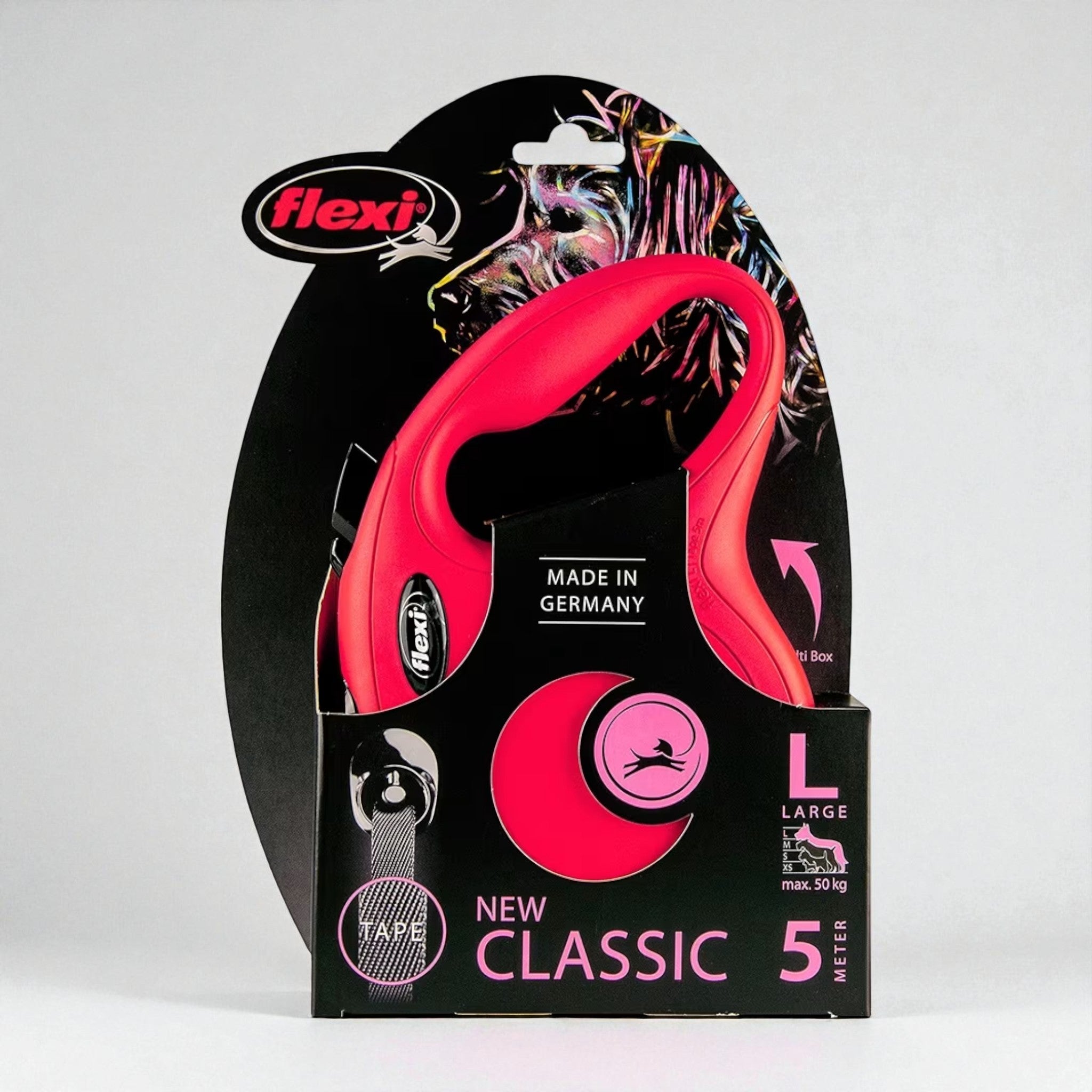 Flexi Classic Compact L 5 m rød (50 kg)
