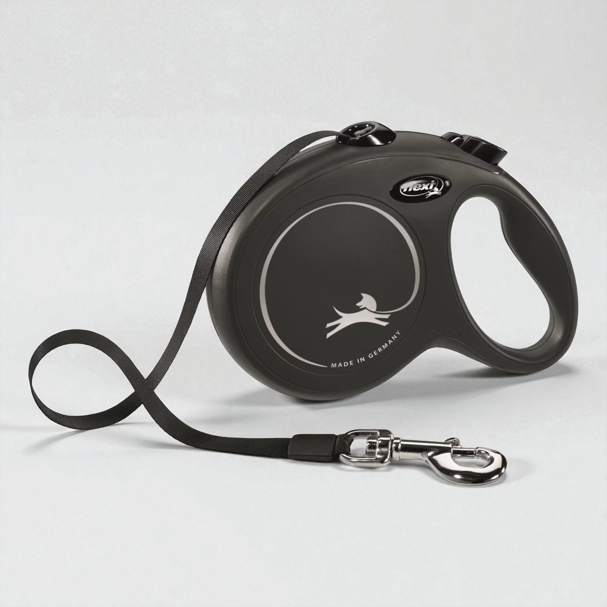 Flexi Classic Compact L rullekobbel 5 m – sort kobbel til stor hund