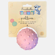 Myk, rosa latexball til valp i originalemballasje