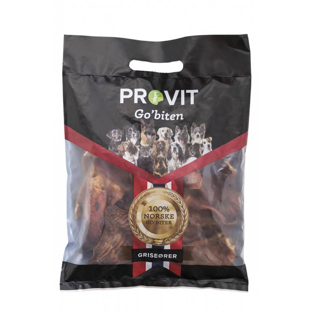 PROVIT griseører 10-pk – naturlig hundetygg fra norsk gris