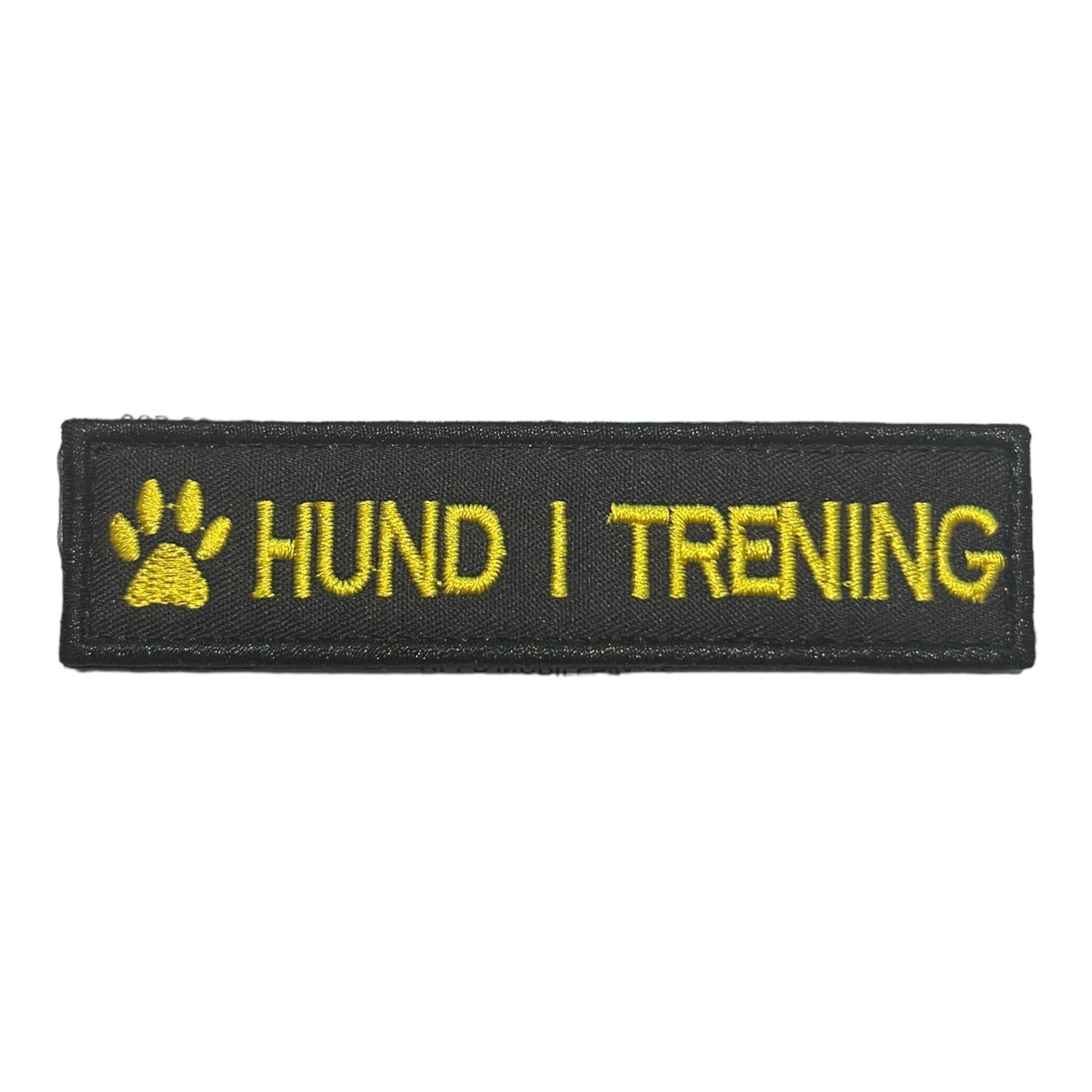 Borrelåsmerke Hund i trening – merke til hundesele