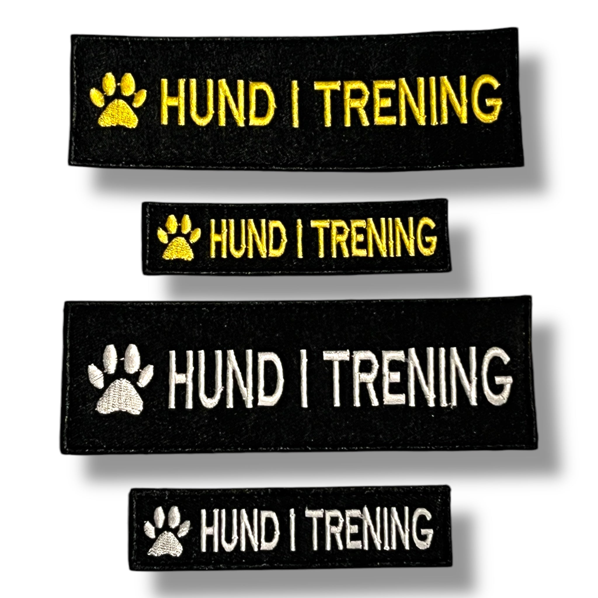Borrelåsmerke Hund i trening – merke til hundesele