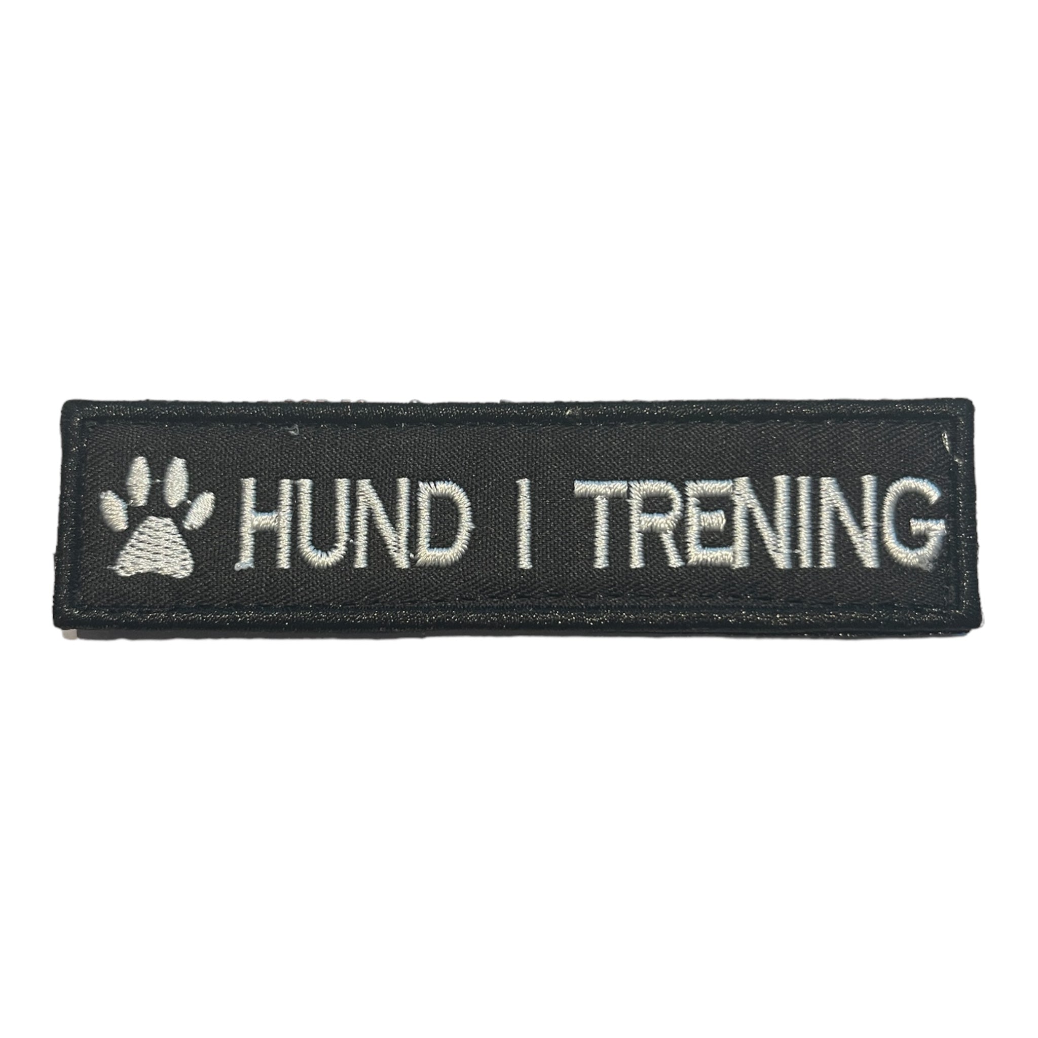 Borrelåsmerke Hund i trening – merke til hundesele