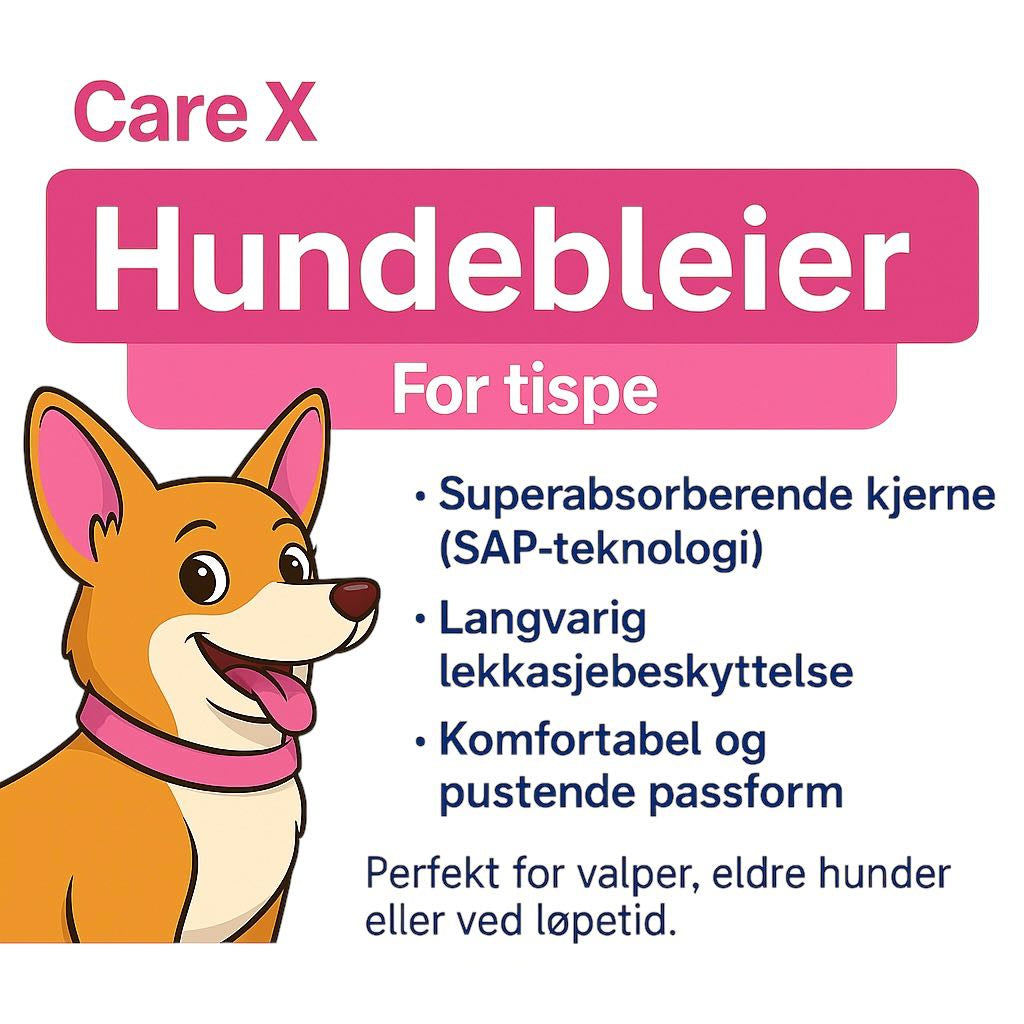 Hundebleier til tispe – Care X 10 stk