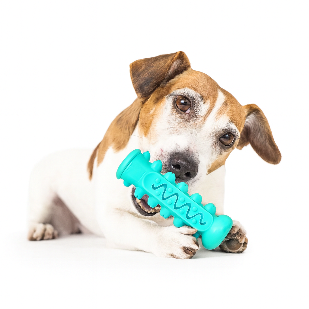 Tyggeleke til hund for tannpleie