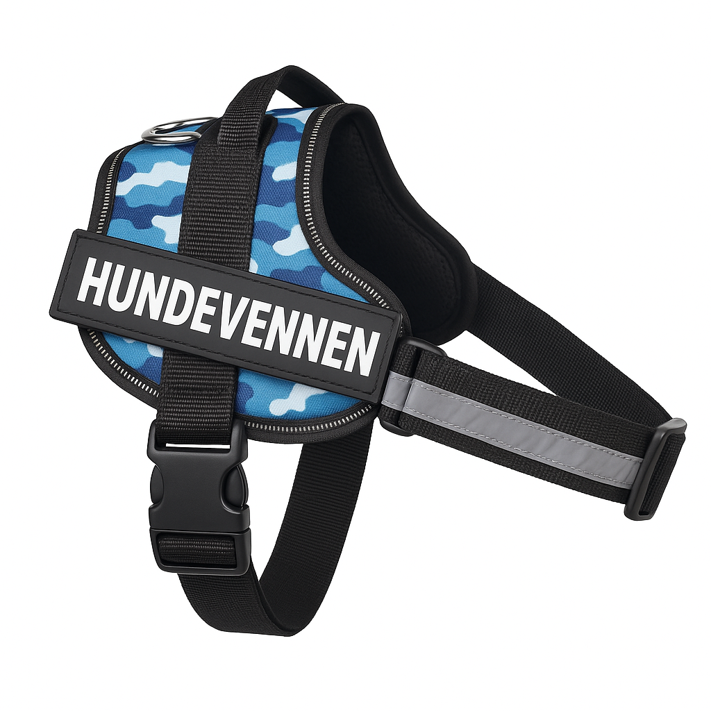 Buddy hundesele med refleks – justerbar sele med håndtak