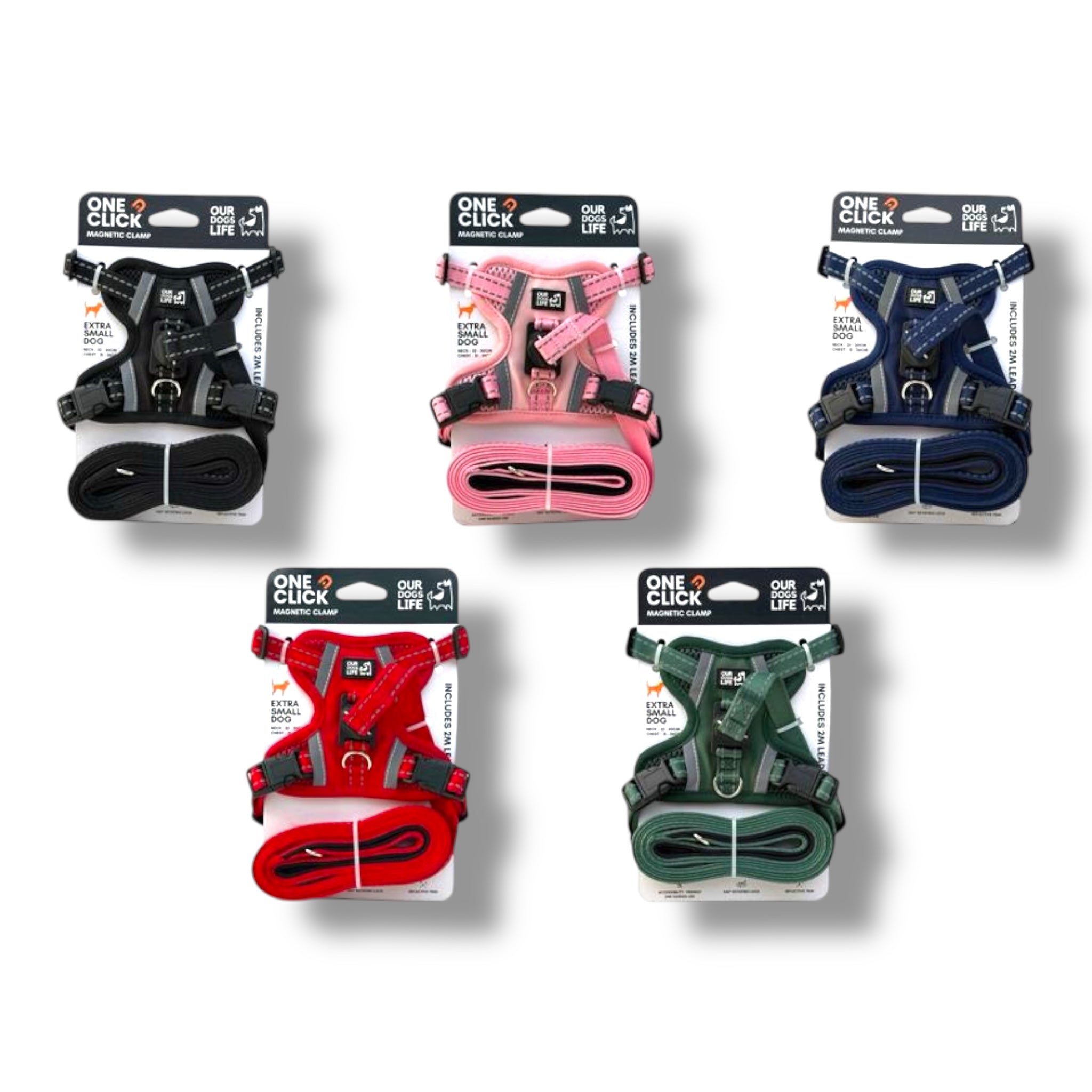 Hundesele med magnetlås – Patentert og brukervennlig sele med bånd | OurDogsLife™