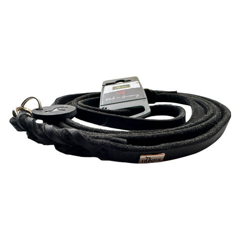 Hundebånd i sort lær – kvalitet fra Hunter
