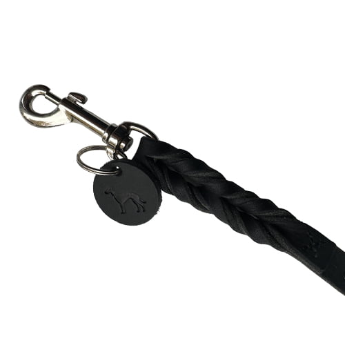 Hundebånd i sort lær – kvalitet fra Hunter