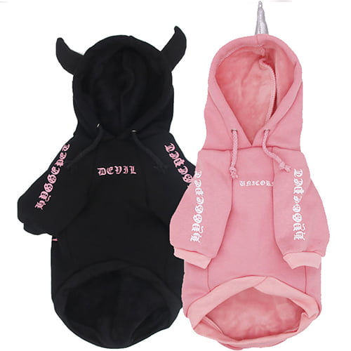 Hettegenser til hund - Rosa - Unicorn