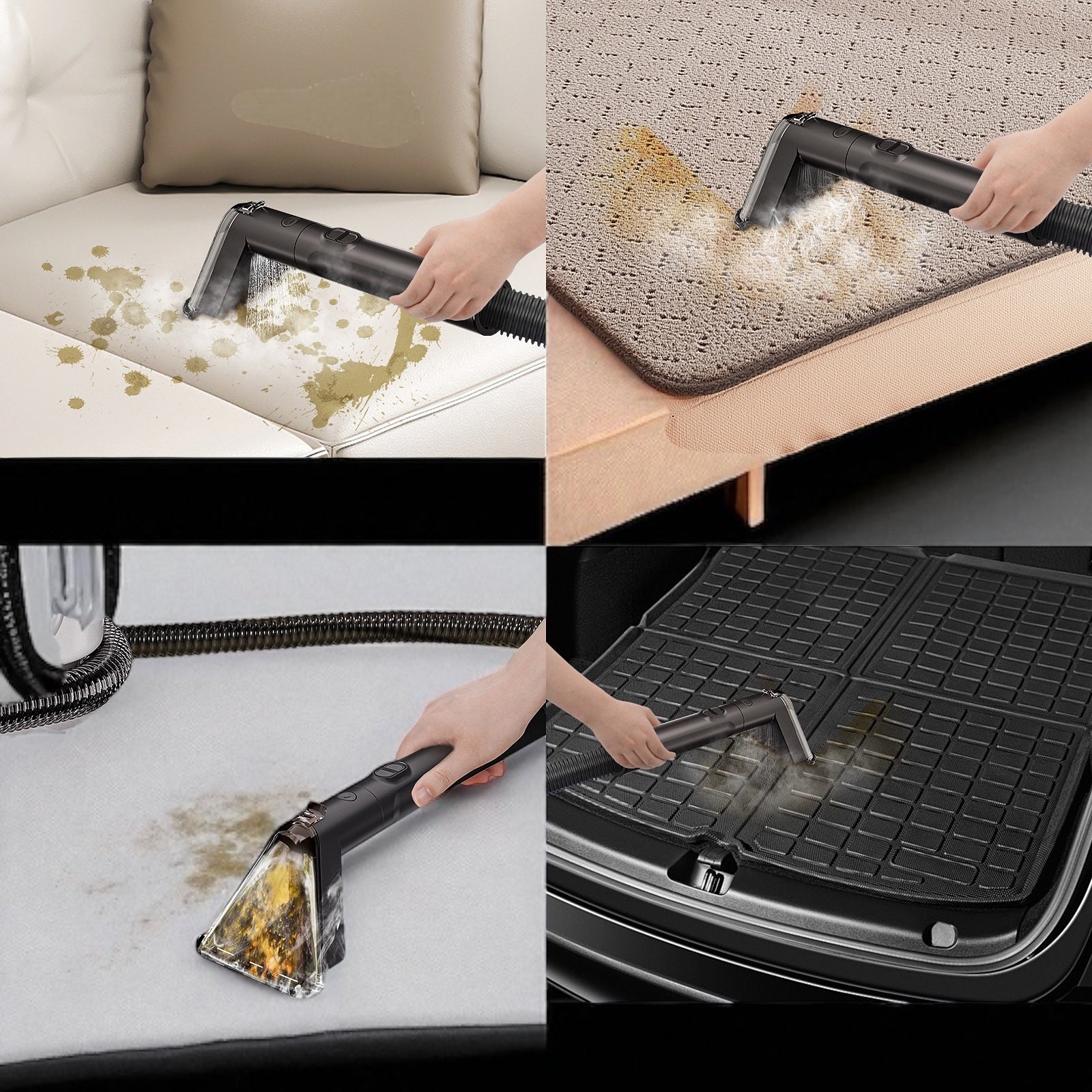 Tepperenser med damp – tekstilrenser til sofa, bil og dyrehår (C988)