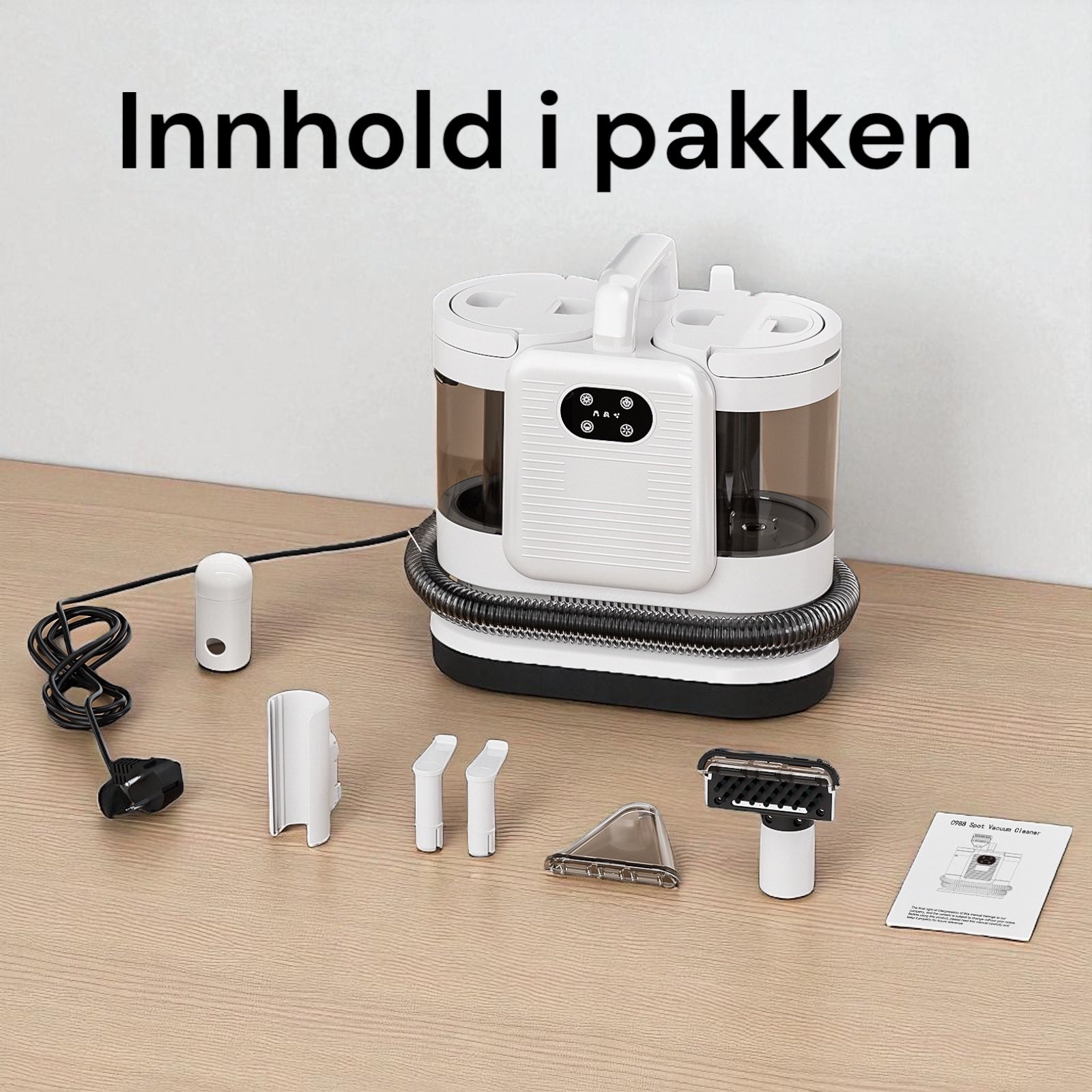 Tepperenser med damp – tekstilrenser til sofa, bil og dyrehår (C988)