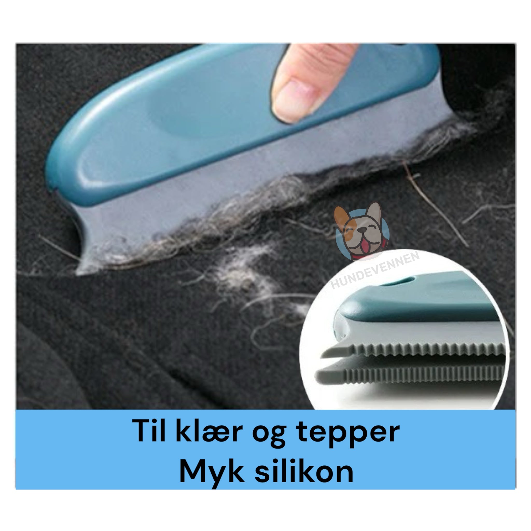 Silikonbørste for hundehår – hårfjerner til tekstil og møbler