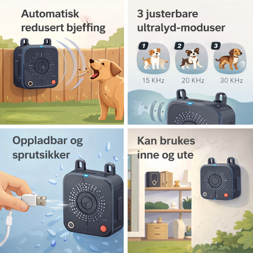 Ultralyd anti-bjeff enhet – oppladbar med 3 moduser