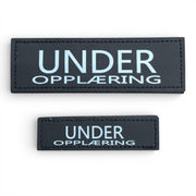 Under opplæring patch til hundesele – borrelåsmerke