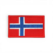 Brodert flaggpatch med borrelås – norsk flagg til sele og utstyr