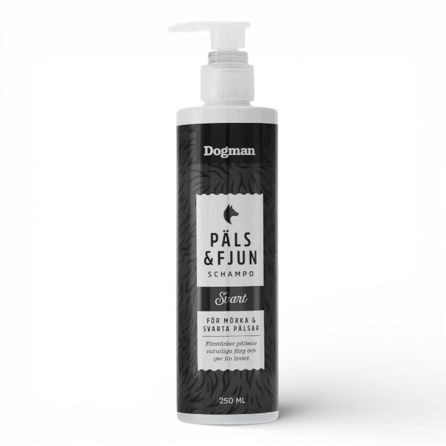 Dogman sjampo for mørk pels 250 ml – mild pelspleie til hund