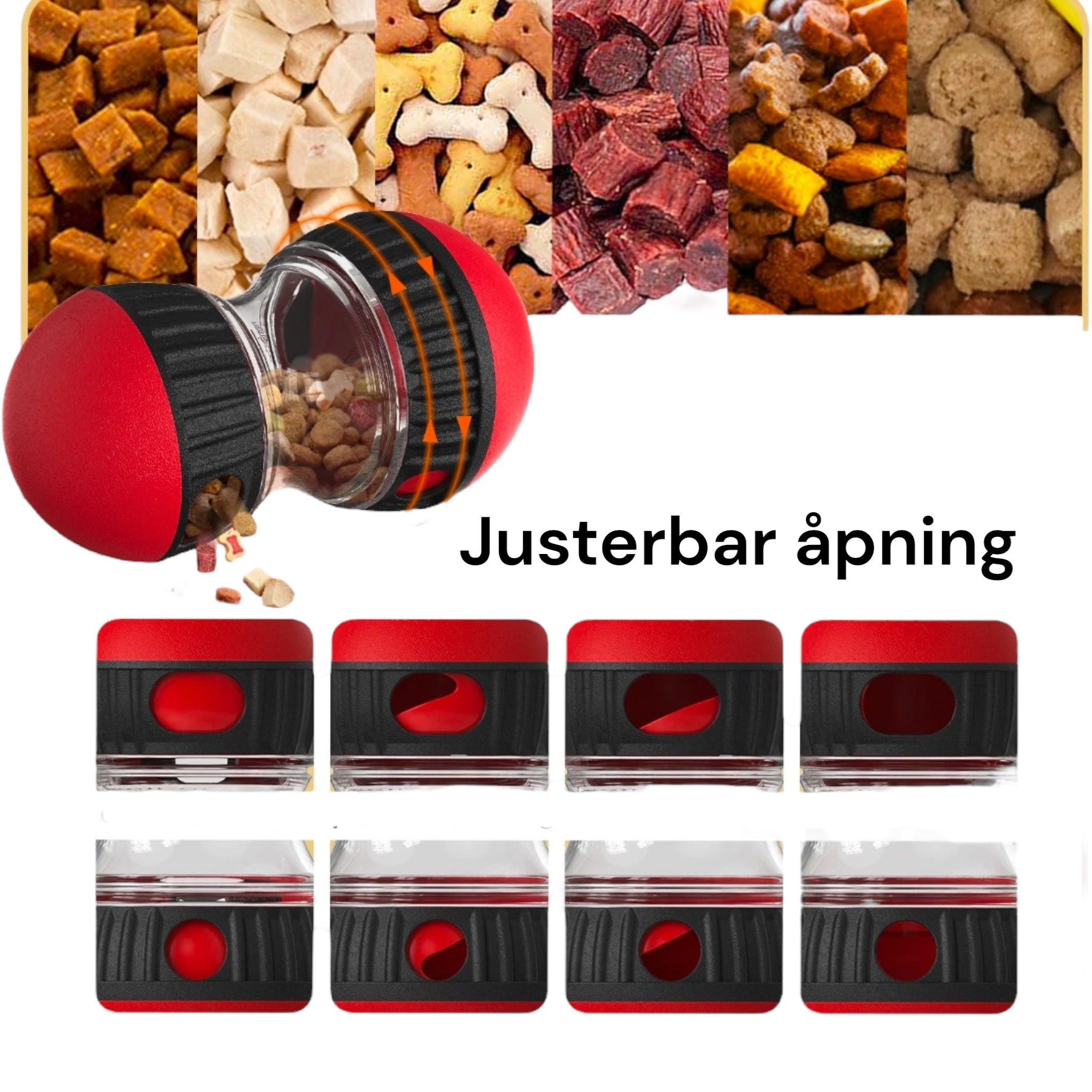Aktiveringsleke til hund – justerbar matdispenser