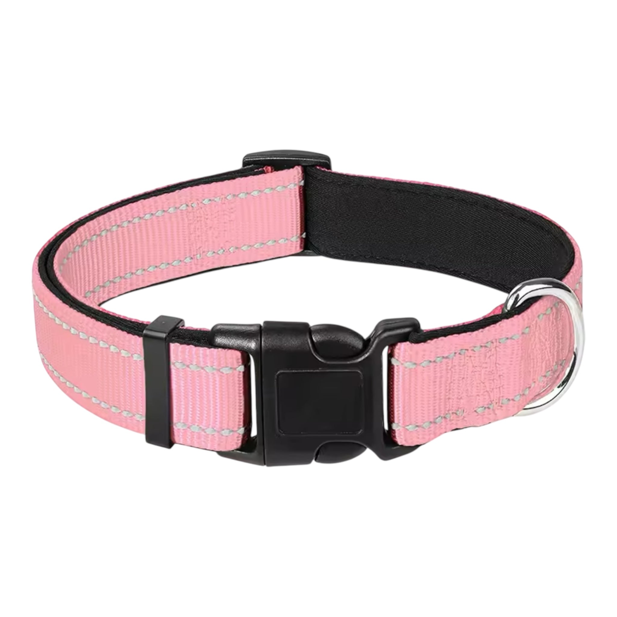 Hundehalsbånd med refleks – polstret nylon
