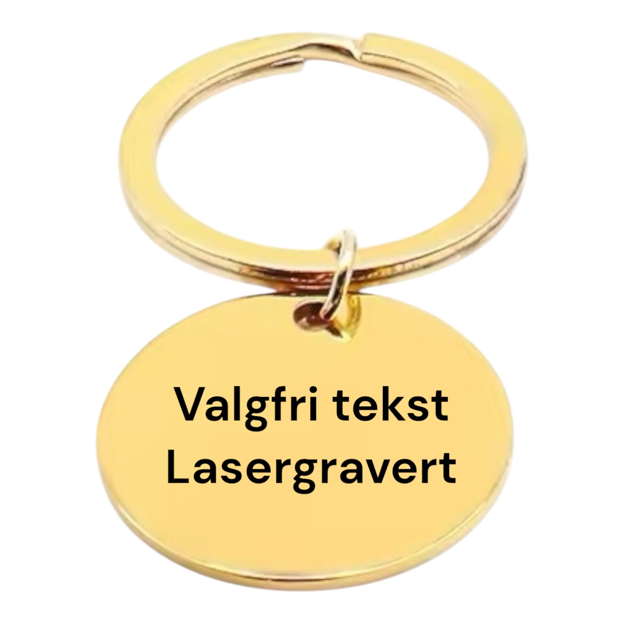 Gravert ID-brikke sirkel – 30 mm navnebrikke til hund og katt