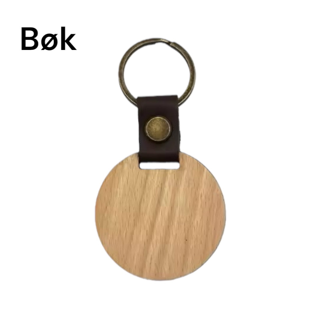 ID-brikke - Nøkkelholder - Treverk