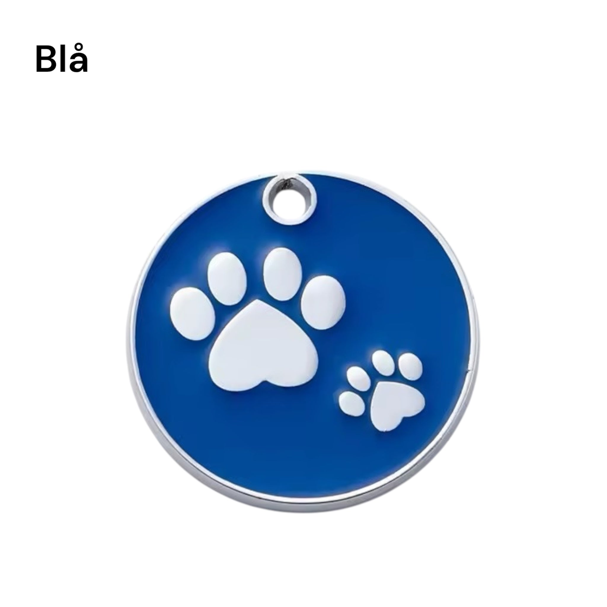 ID-brikke med poteavtrykk – gravert navnebrikke til hund