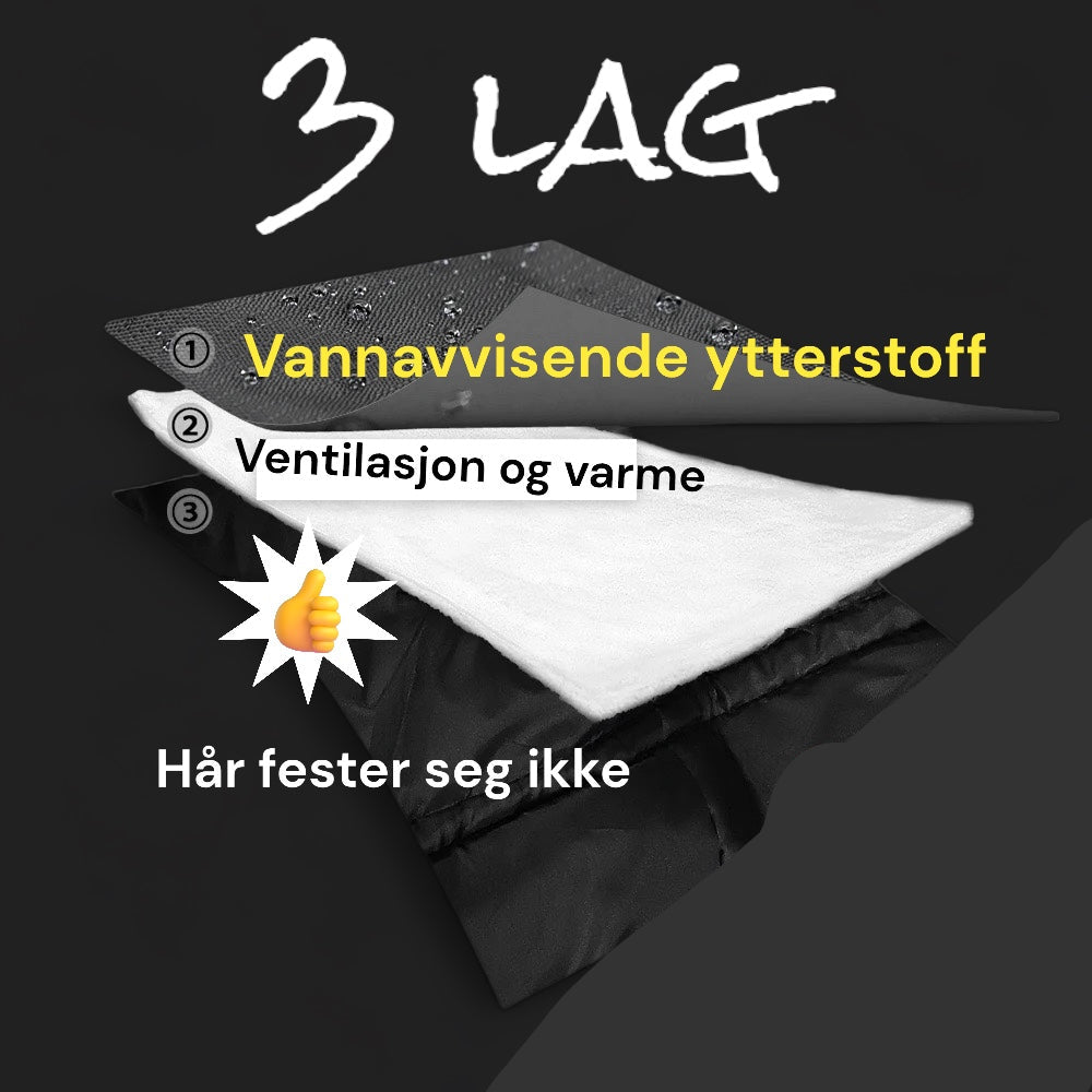 Vinterdekken til hund med refleks og integrert sele