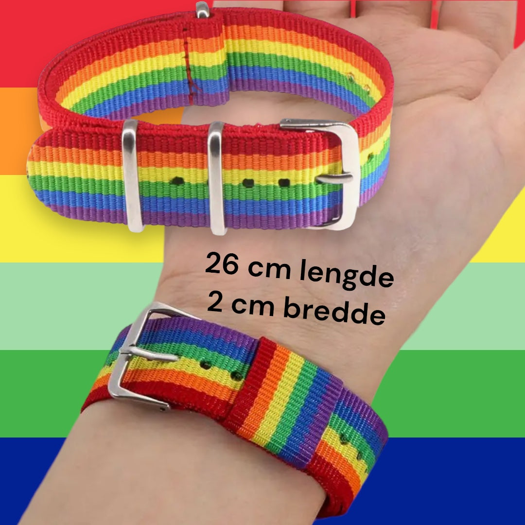 Happy Pride hundehalsbånd med navn – personlig halsbånd