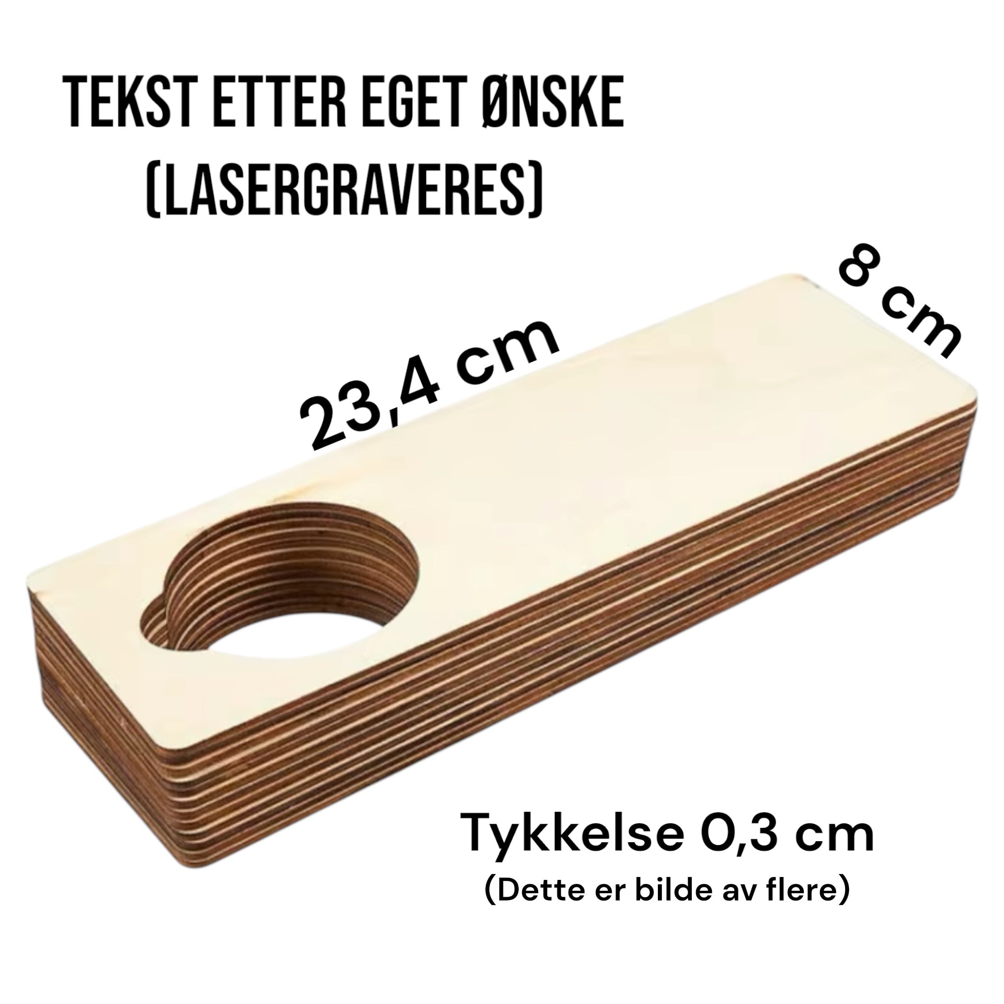 Dørskilt for hund – lasergravert treskilt