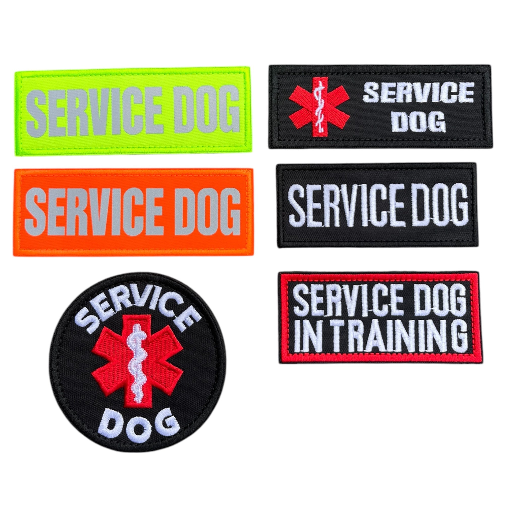 Service Dog patch til hundesele – borrelåsmerke