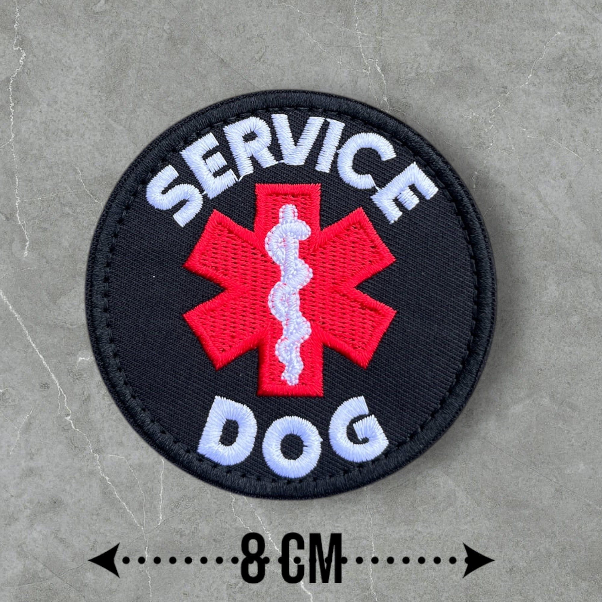 Service Dog patch til hundesele – borrelåsmerke