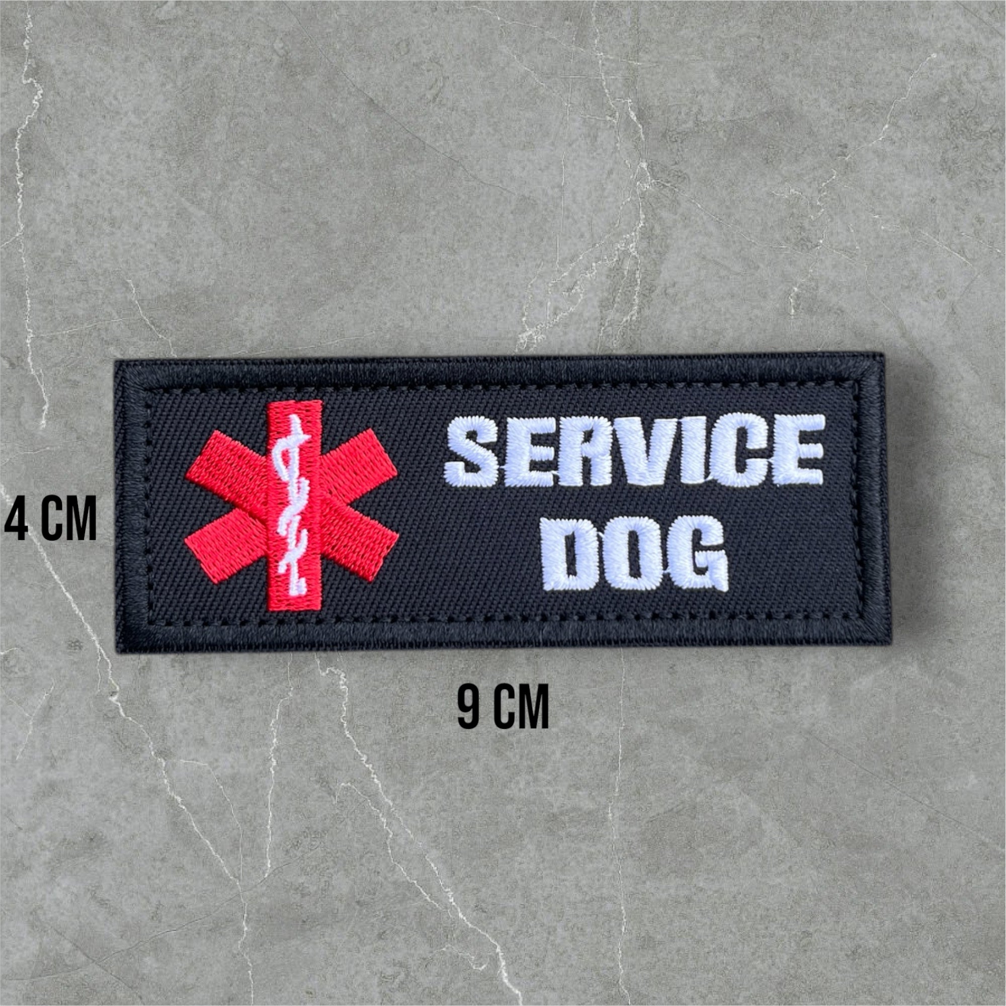 Service Dog patch til hundesele – borrelåsmerke