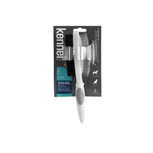 Dobbeltsidig børste/karde til kort/mellomlang pels - Kennel Equip