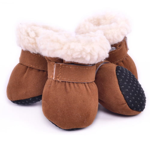 Myke Vintersko til små hunder - Brun