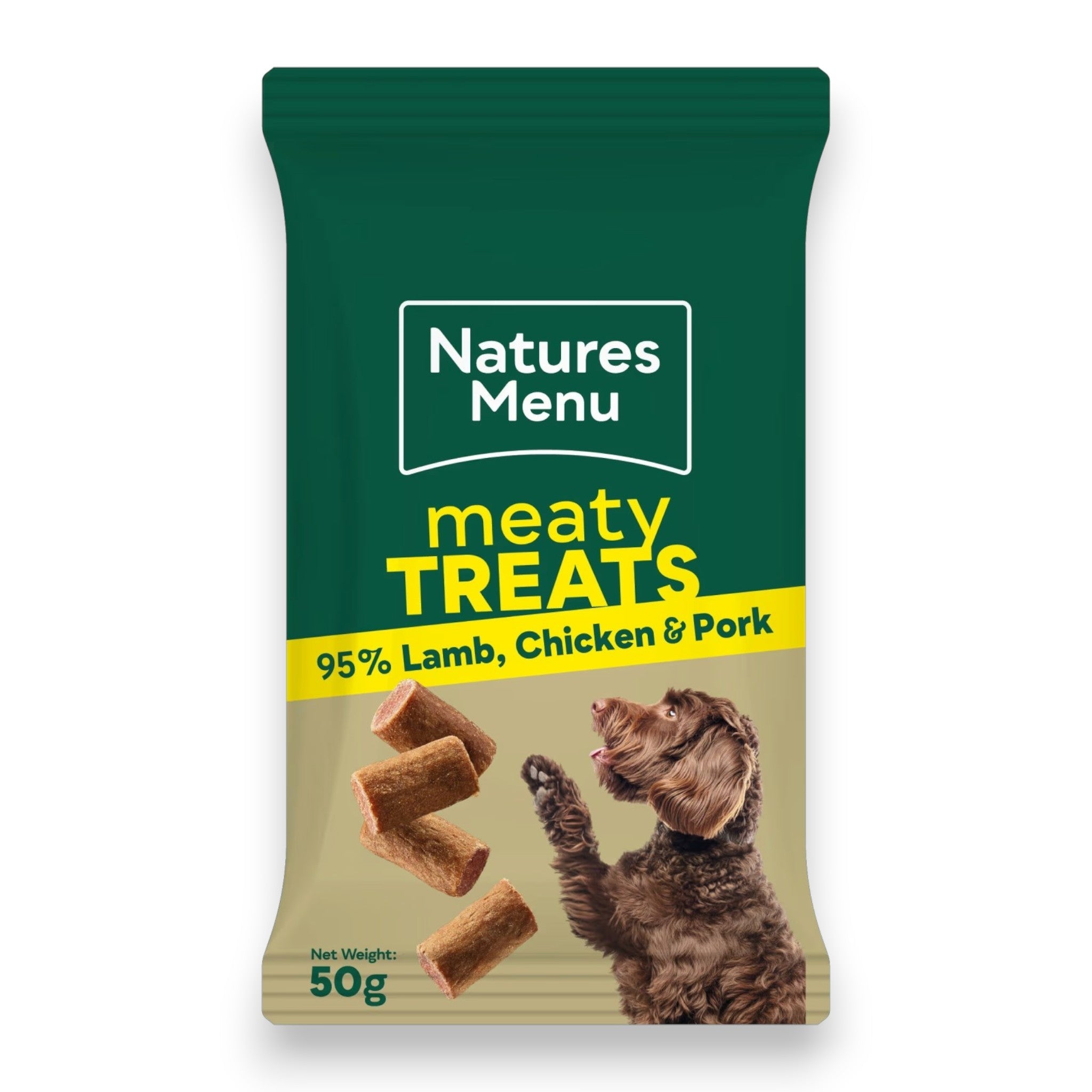 Natures Menu hundegodbiter med lam, kylling og svin 50 g