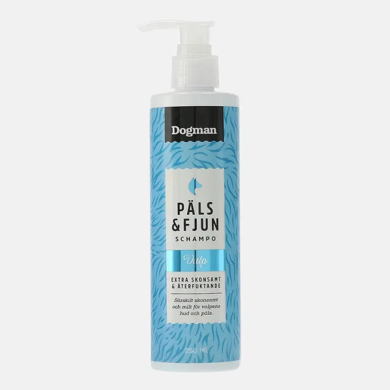 Dogman päls o fjun - mild og fuktighetsgivende shampoo for valper.
