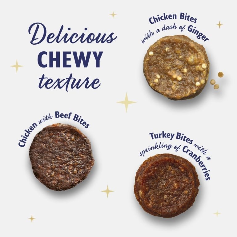 Bilde av de tre ulike smakene som finnes i julekalenderen fra lilys kichen.