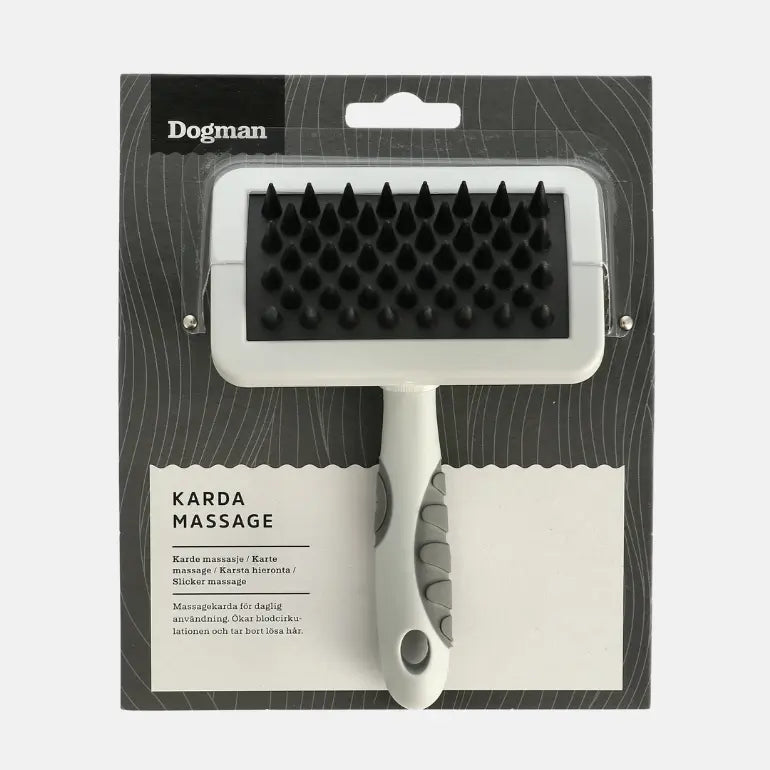 Massasjekarde fra Kennel Equip på grå bakgrunn